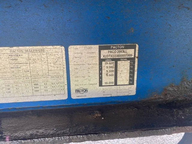 Pacton schuifzeil, 3 asser, SAF , luchtvering, trommelremmen - Επικαθήμενο κουρτίνα: φωτογραφία 4 Pacton schuifzeil, 3 asser, SAF , luchtvering, trommelremmen - Επικαθήμενο κουρτίνα: φωτογραφία 4