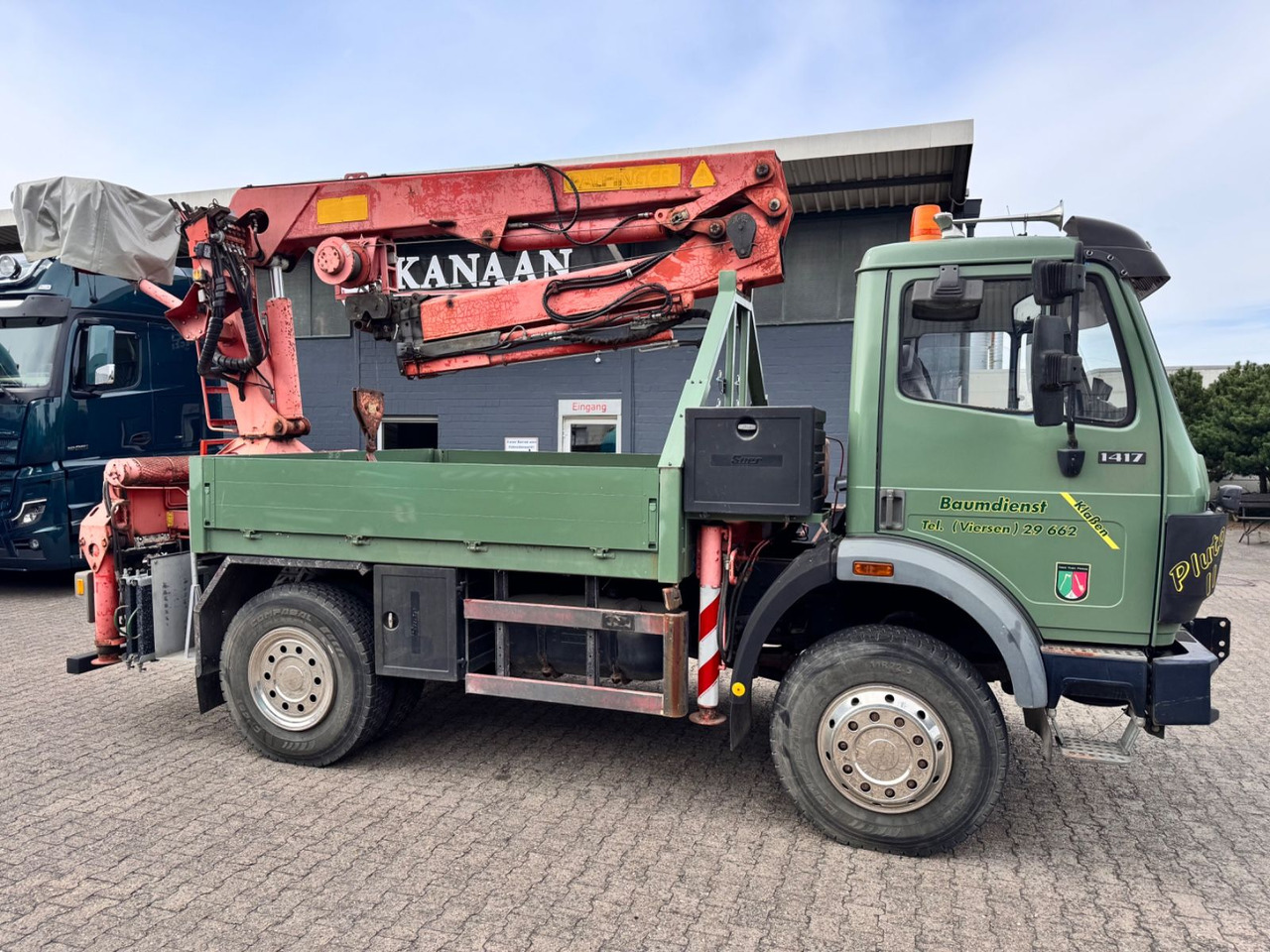 Mercedes-Benz 1417 AK Allrad Palfinger Montagekran 17,7m 64TKM - Φορτηγό με γερανό: φωτογραφία 1 Mercedes-Benz 1417 AK Allrad Palfinger Montagekran 17,7m 64TKM - Φορτηγό με γερανό: φωτογραφία 1